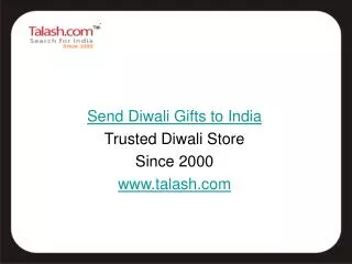 Send Diwali Gifts to India from Talash.com