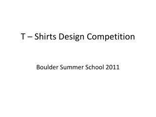 T – Shirts Design Competition