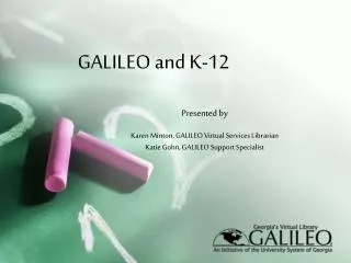 GALILEO and K-12