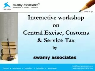 Interactive workshop on Central Excise, Customs &amp; Service Tax