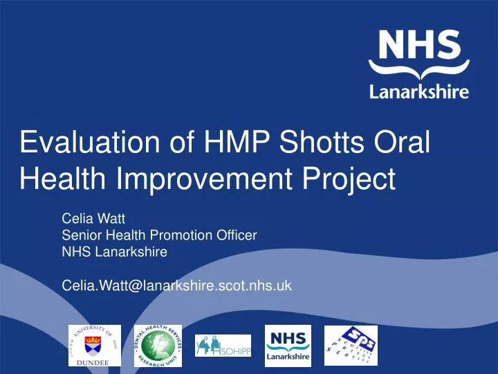 evaluation of hmp shotts oral health improvement project