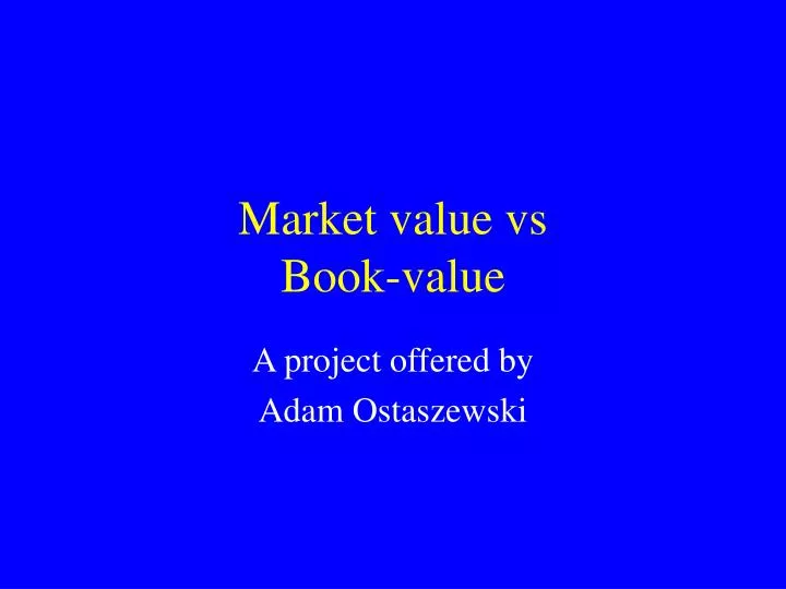 market value vs book value