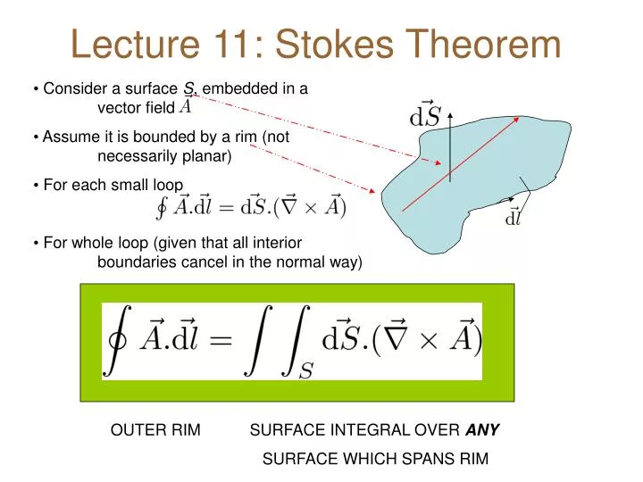 lecture 11 stokes theorem