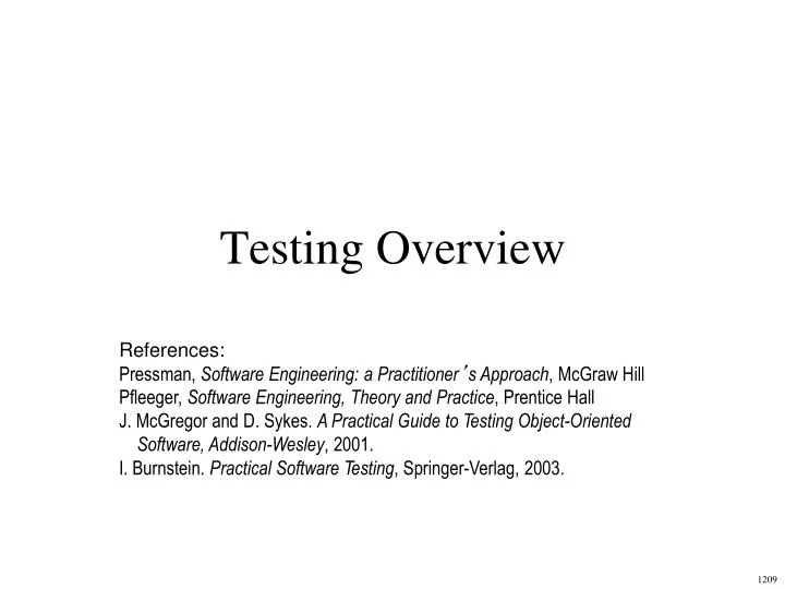 testing overview