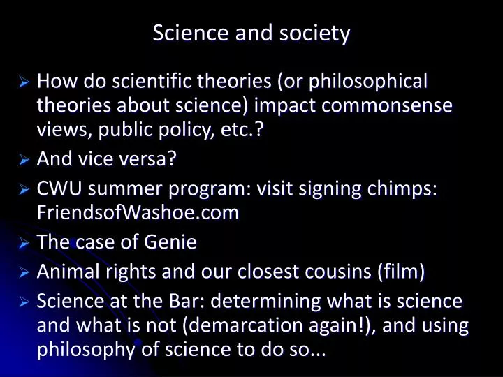 science and society