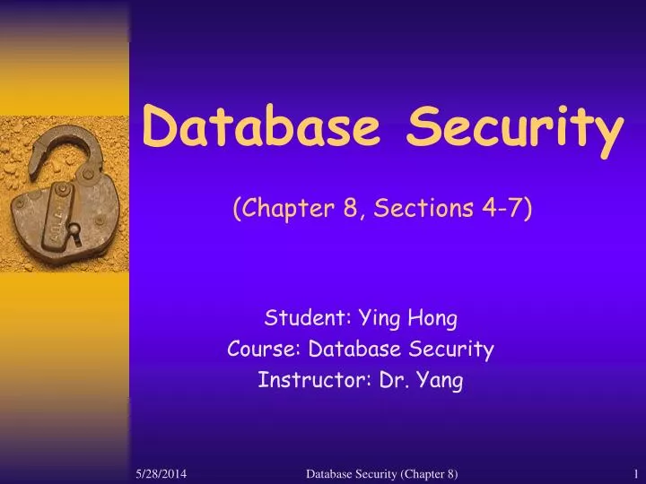 database security chapter 8 sections 4 7
