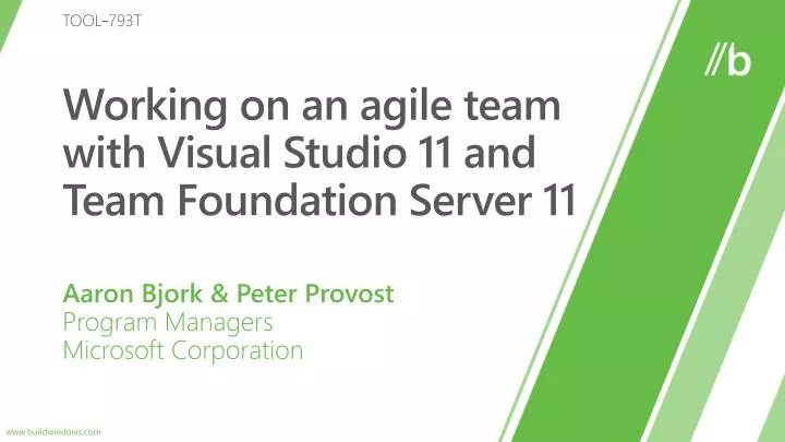 working on an agile team with visual studio 11 and team foundation server 11