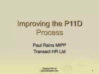 Improving the P11D Process