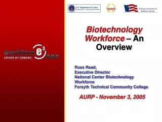 Biotechnology Workforce – An Overview