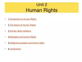 Unit 2 Human Rights