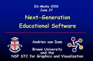 Next-Generation Educational Software