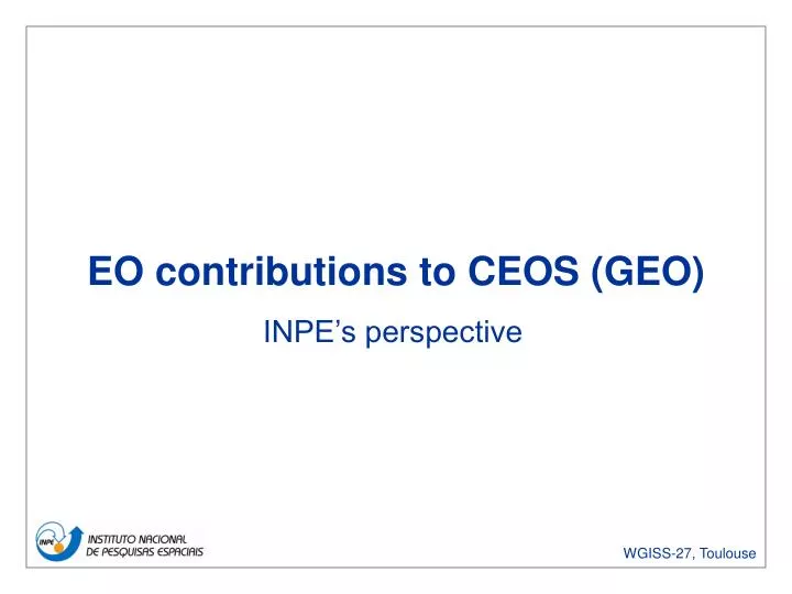 eo contributions to ceos geo