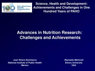 Science, Health and Development: Achievements and Challenges in One Hundred Years of PAHO