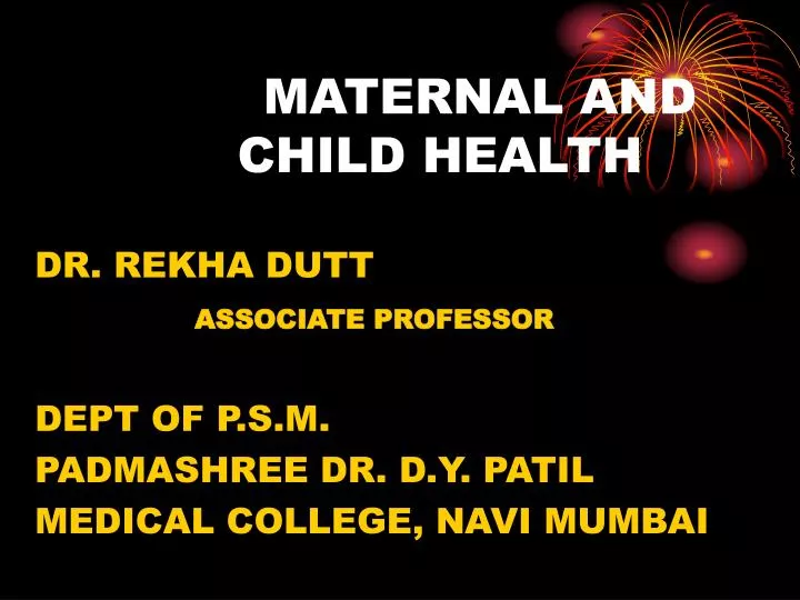 maternal and child health