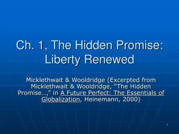 ch 1 the hidden promise liberty renewed