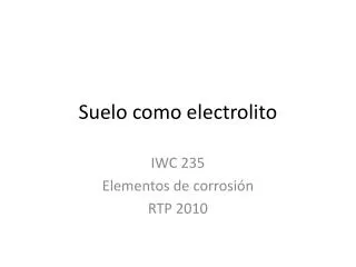 suelo como electrolito
