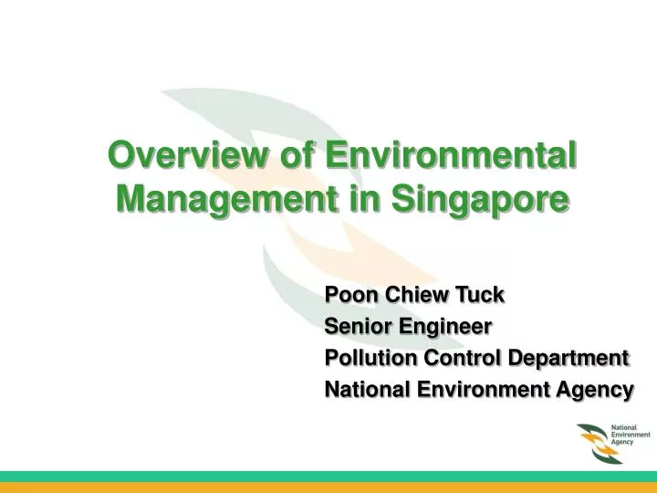 overview of environmental management in singapore