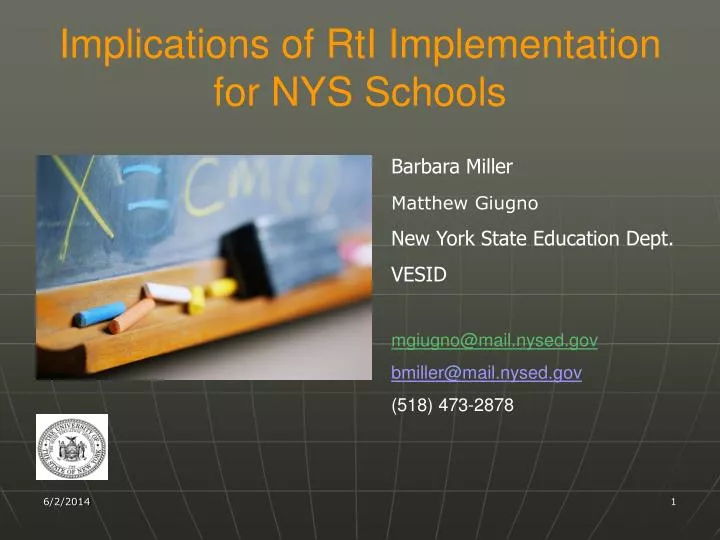 implications of rti implementation for nys schools
