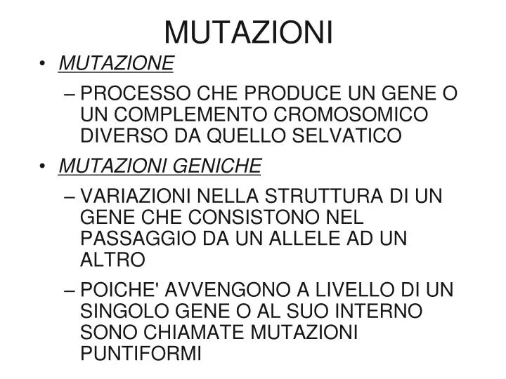 mutazioni