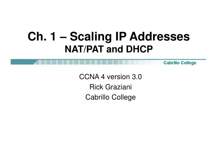 ch 1 scaling ip addresses nat pat and dhcp