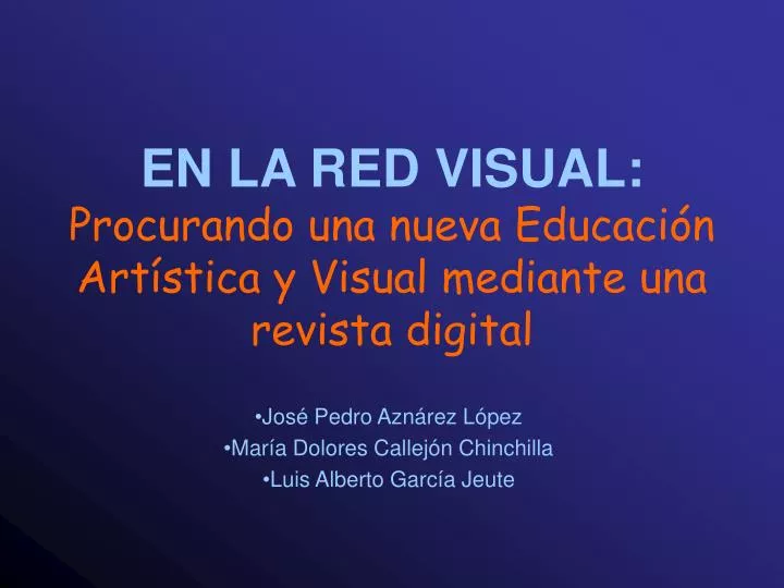 en la red visual procurando una nueva educaci n art stica y visual mediante una revista digital