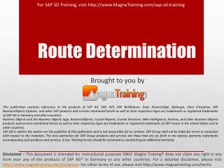 Route Determination