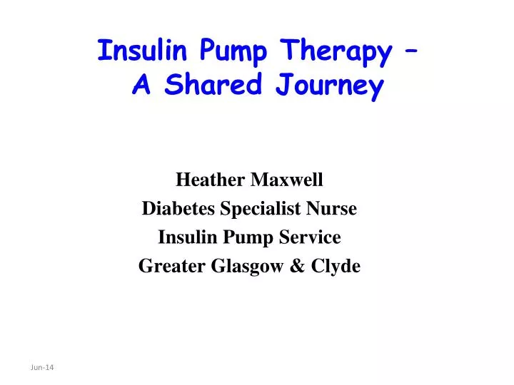 insulin pump therapy a shared journey