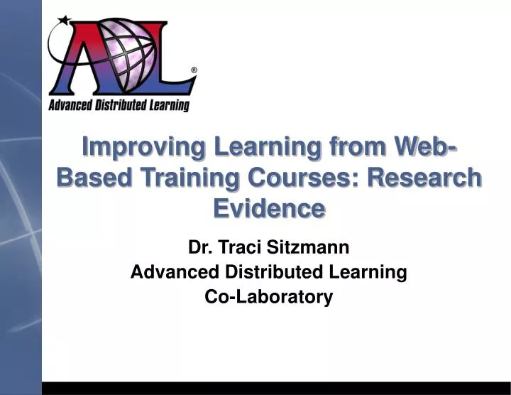 improving learning from web based training courses research evidence
