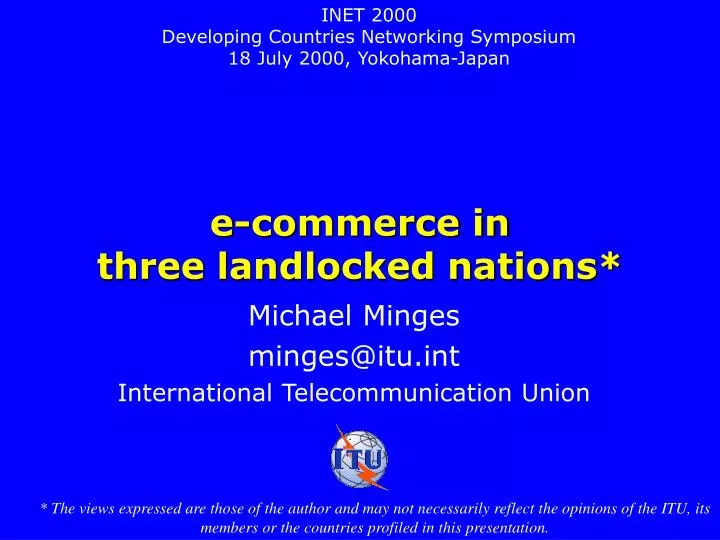 e commerce in three landlocked nations