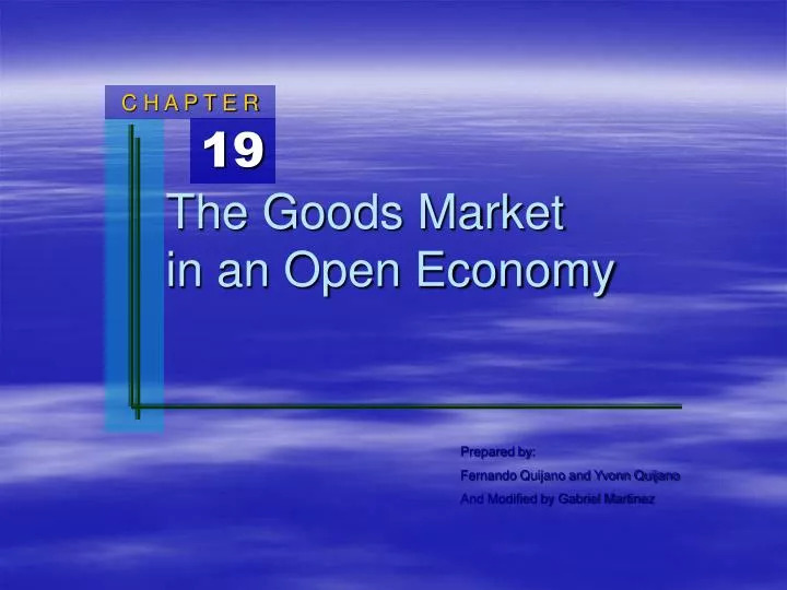 the goods market in an open economy