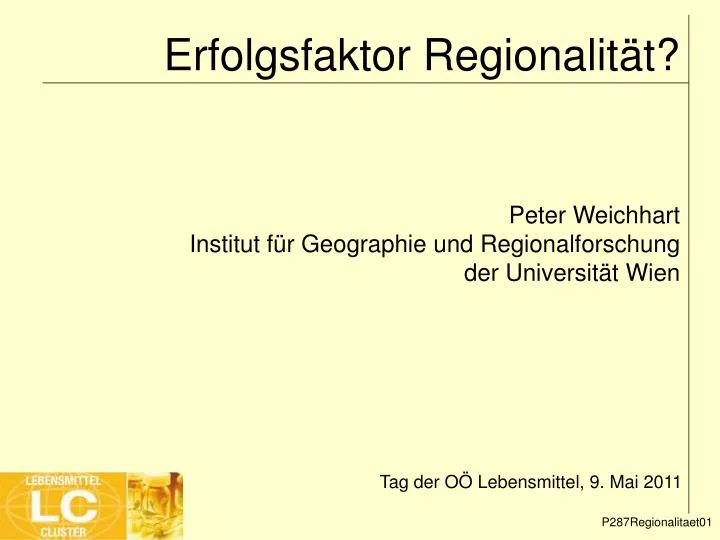 erfolgsfaktor regionalit t