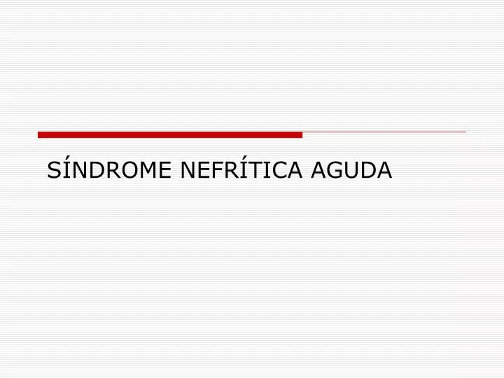 s ndrome nefr tica aguda