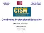 C ontinuing P rofessional E ducation - slide 1