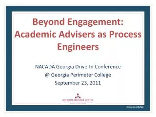Beyond Engagement: Academic Advisers as Process Engineers