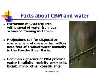 Facts about CBM and water