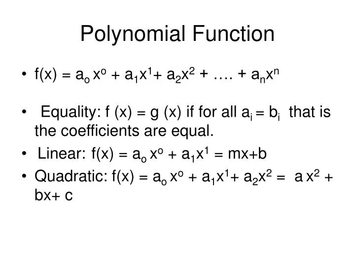 polynomial function