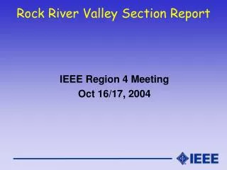 Rock River Valley Section Report