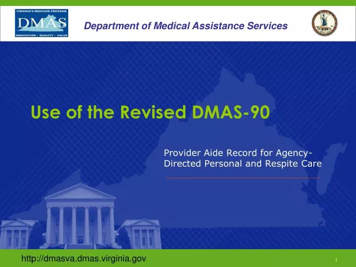 use of the revised dmas 90