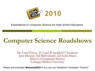 Explorations in Computer Science for High School Educators