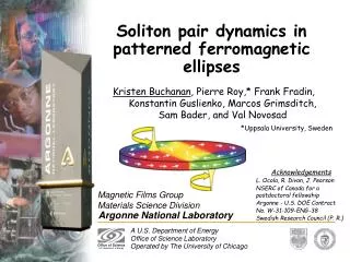 Soliton pair dynamics in patterned ferromagnetic ellipses
