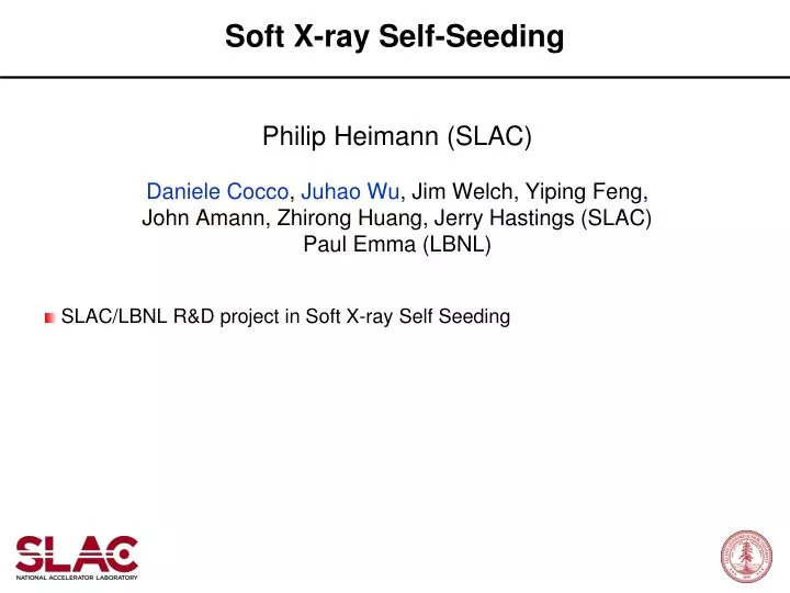 soft x ray self seeding