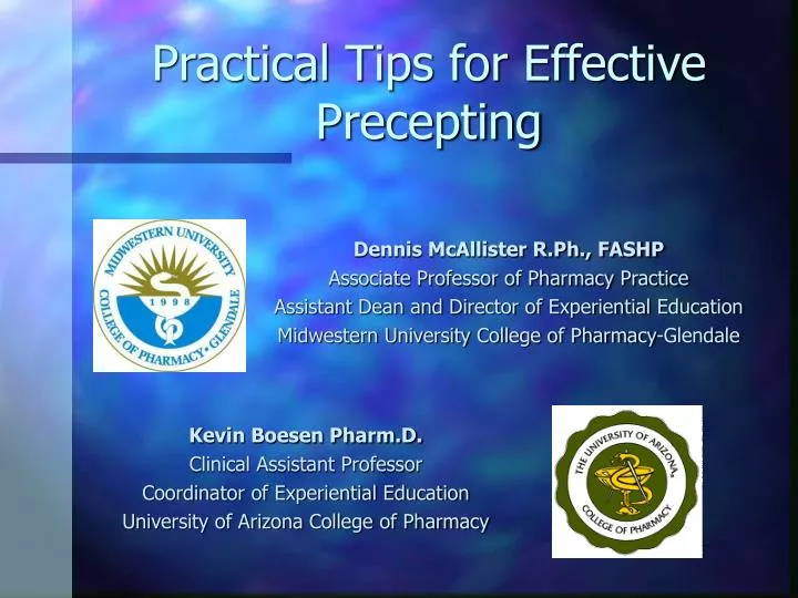 practical tips for effective precepting