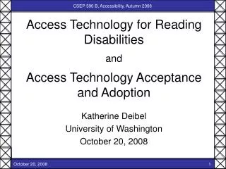Access Technology for Reading Disabilities