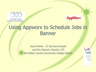 Using Appworx to Schedule Jobs in Banner