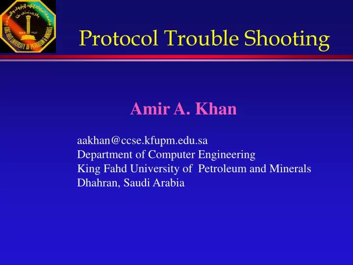 protocol trouble shooting