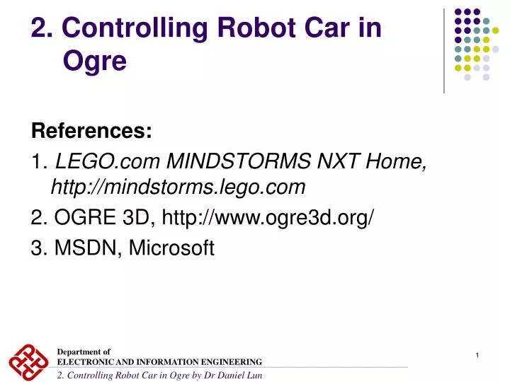 2 controlling robot car in ogre