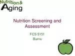 Nutrition Screening and Assessment - slide 1