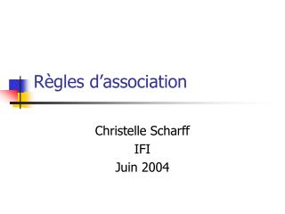 r gles d association