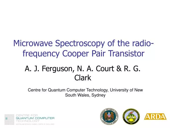 microwave spectroscopy of the radio frequency cooper pair transistor