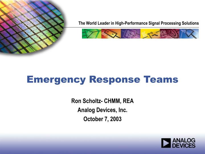 emergency response teams